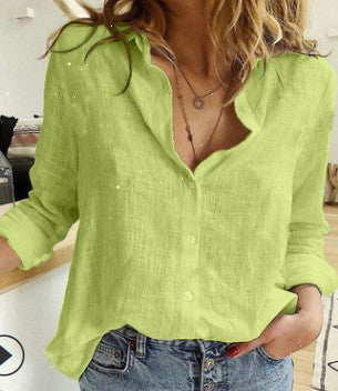 Women’s Lightweight Textured Long-Sleeve Blouse