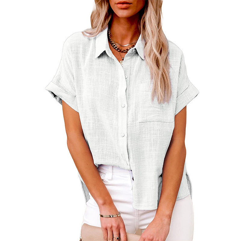 Women’s Short-Sleeve Button Blouse